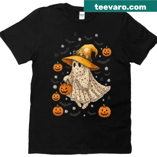 Cute ghost graphic T-shirt for Halloween