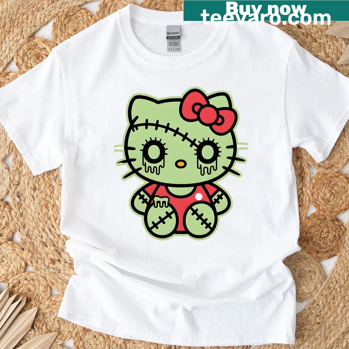 Cute cartoon zombie design on Halloween T-shirt — on a men's t-shirt