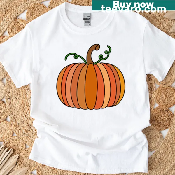 Cartoon pumpkin design shirt for Halloween