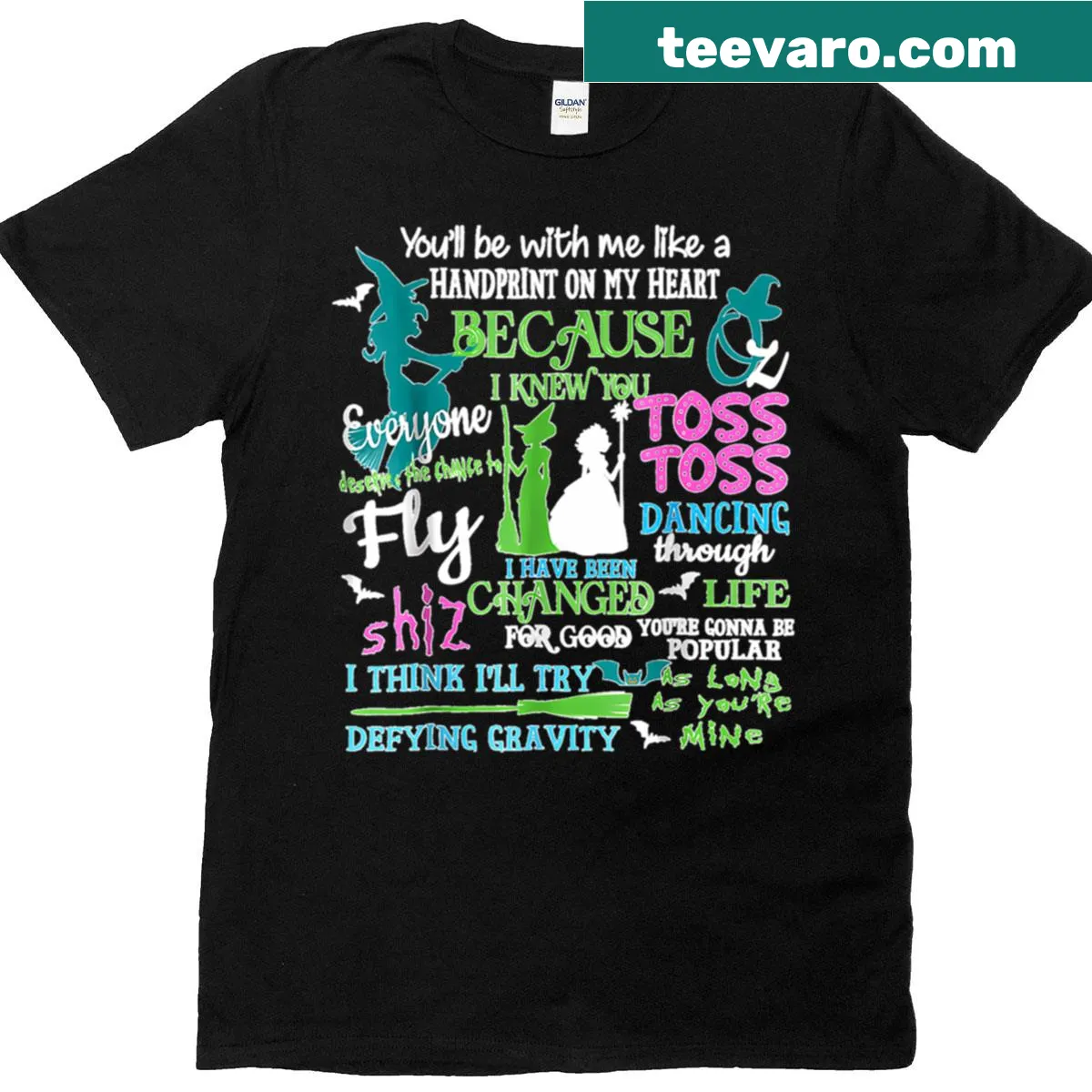 Funny Halloween T-shirt with wicked musical typography — on a men's t-shirt