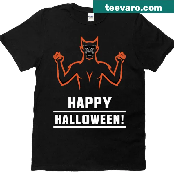 Playful t-shirt featuring a cheerful werewolf graphic