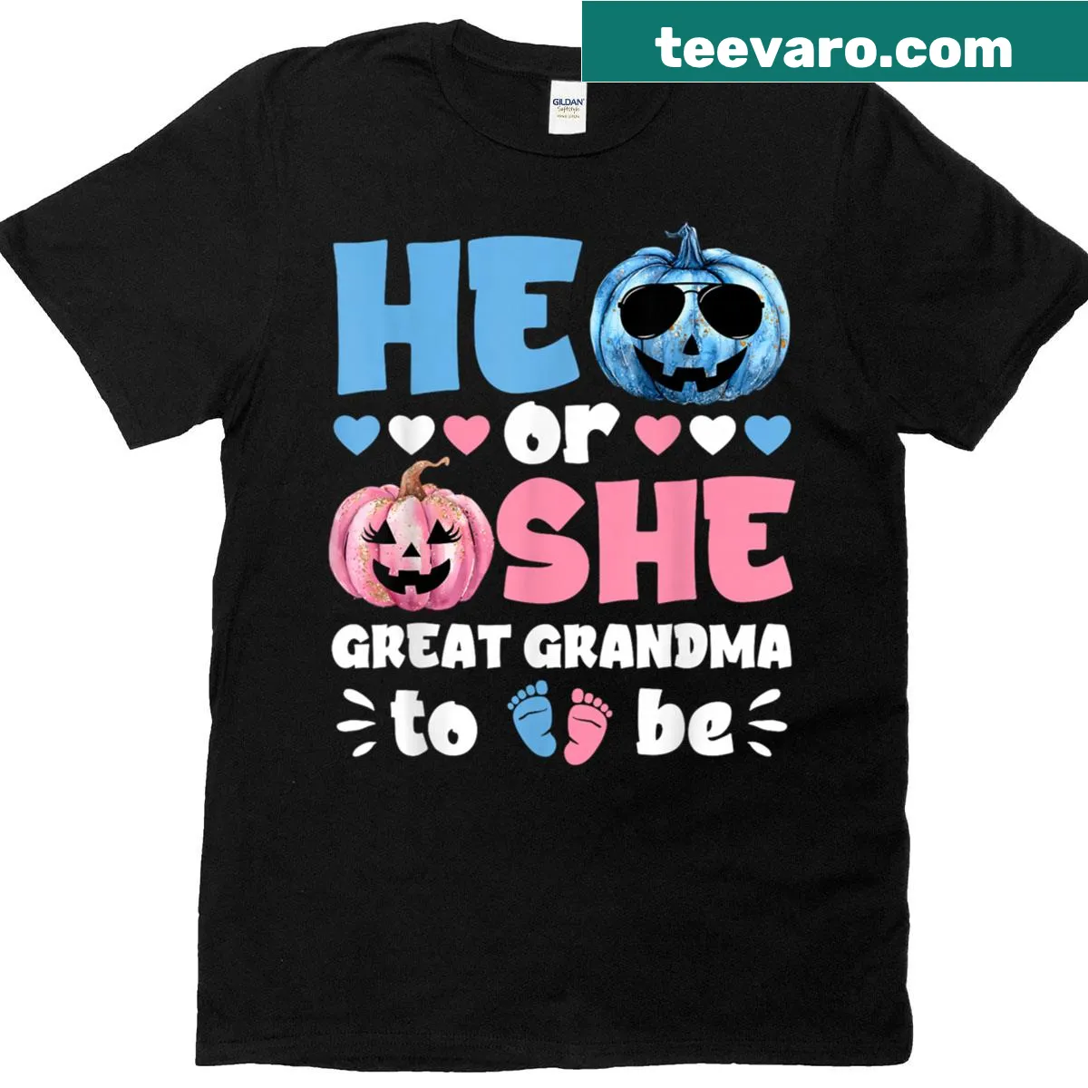 Text design announcing Great Grandma To Be for Halloween — on a men's t-shirt