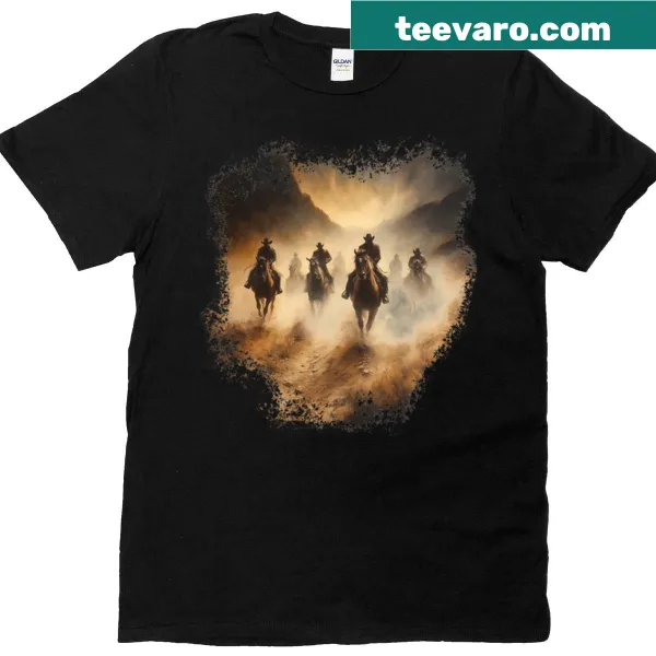 Playful typography tee with the phrase 'Here Come The Posse'