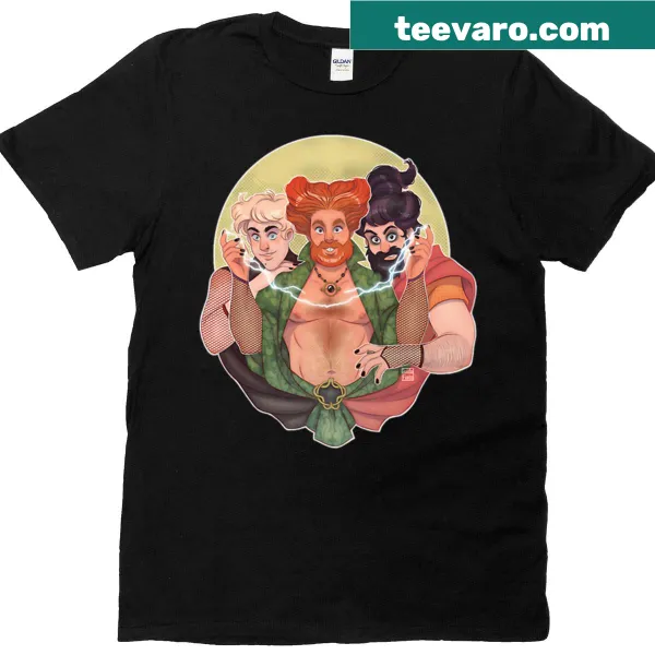 Cartoon bears in magical activities on a playful t-shirt