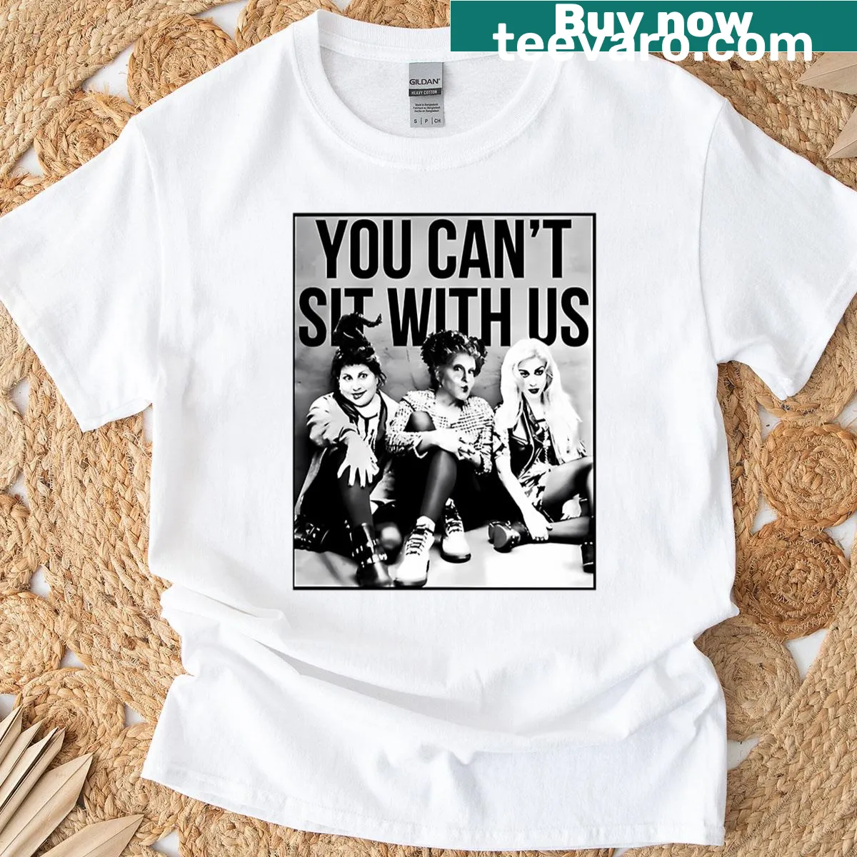 Hocus Pocus Sanderson Sisters T-shirt with playful quote — on a men's t-shirt