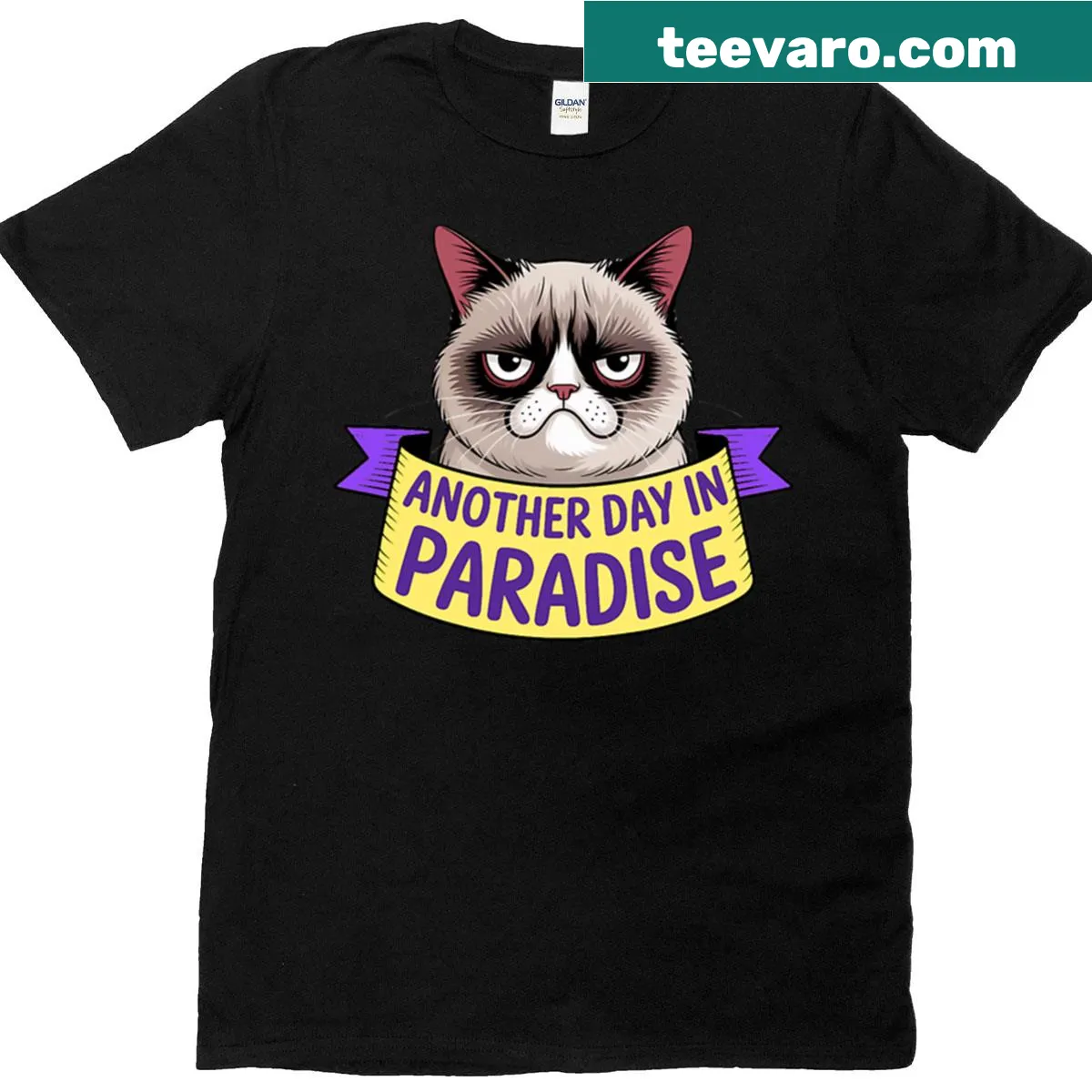 Travel-themed T-shirt with text about visiting paradise — on a men's t-shirt