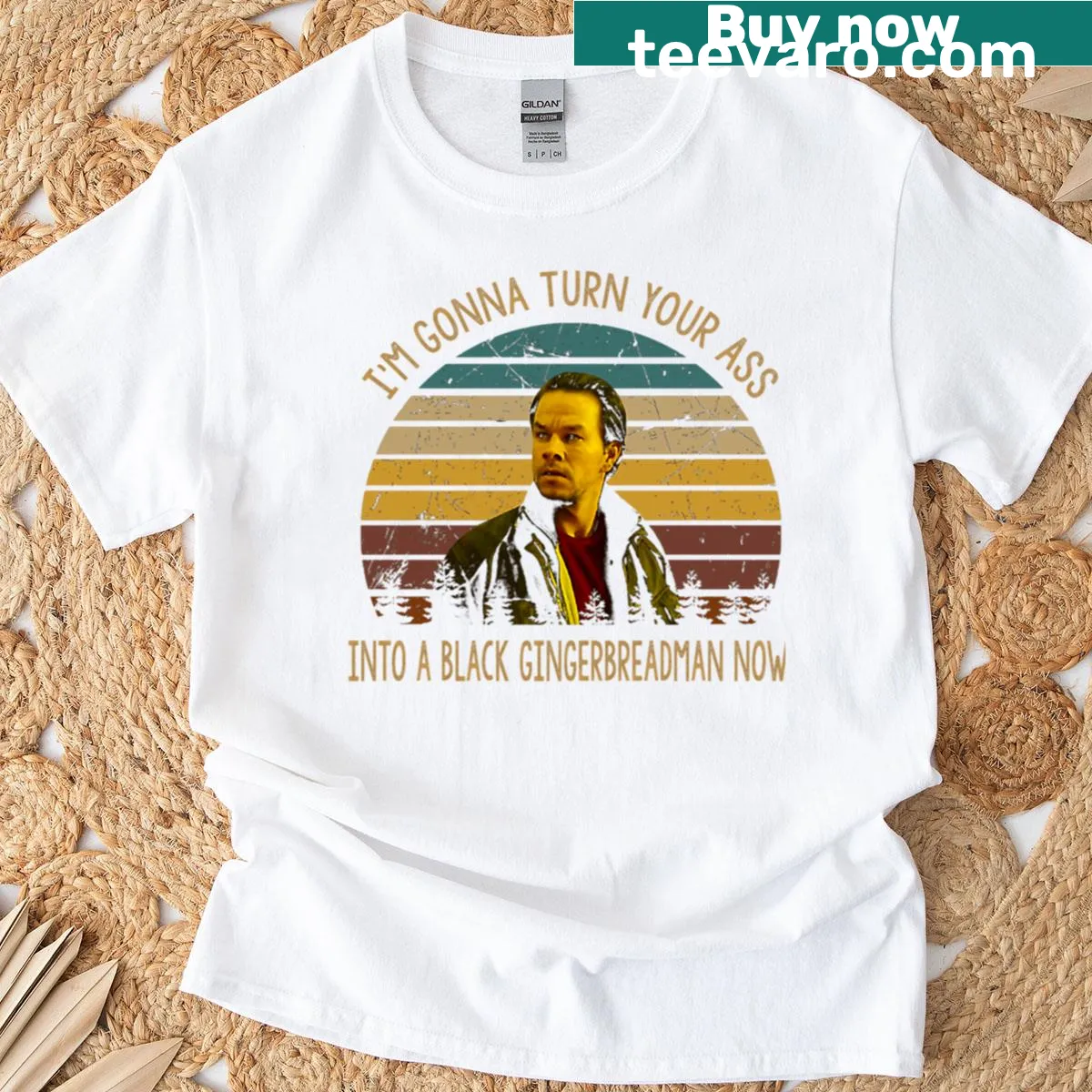 Edgy T-shirt with the phrase I'm Gonna Turn Your Ass inspired by character films — on a men's t-shirt