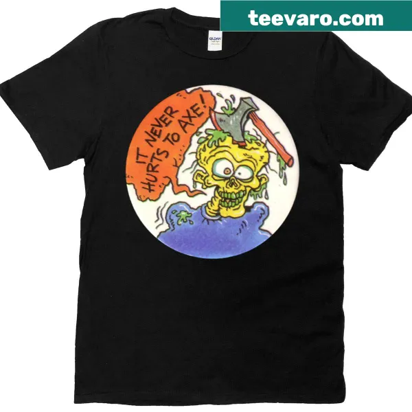 Vintage Halloween design t-shirt with pun and axe graphic.