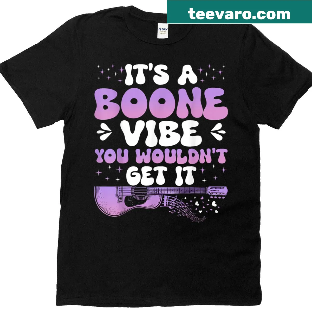 Retro 80s t-shirt featuring It's A Boone Vibe text — on a men's t-shirt