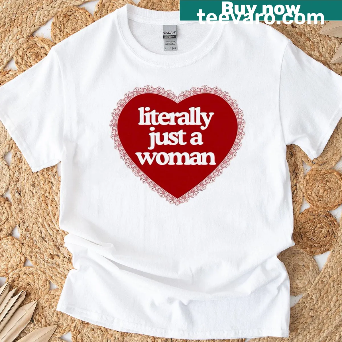 Playful typography celebrating womanhood on a t-shirt — on a men's t-shirt