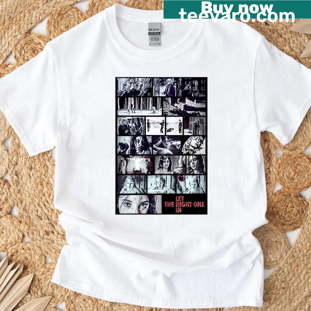 T-shirt inspired by 'Let The Right One In' featuring minimalist horror art — on a men's t-shirt