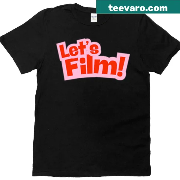 Illustrative T-shirt celebrating filmmaking with cinematic elements