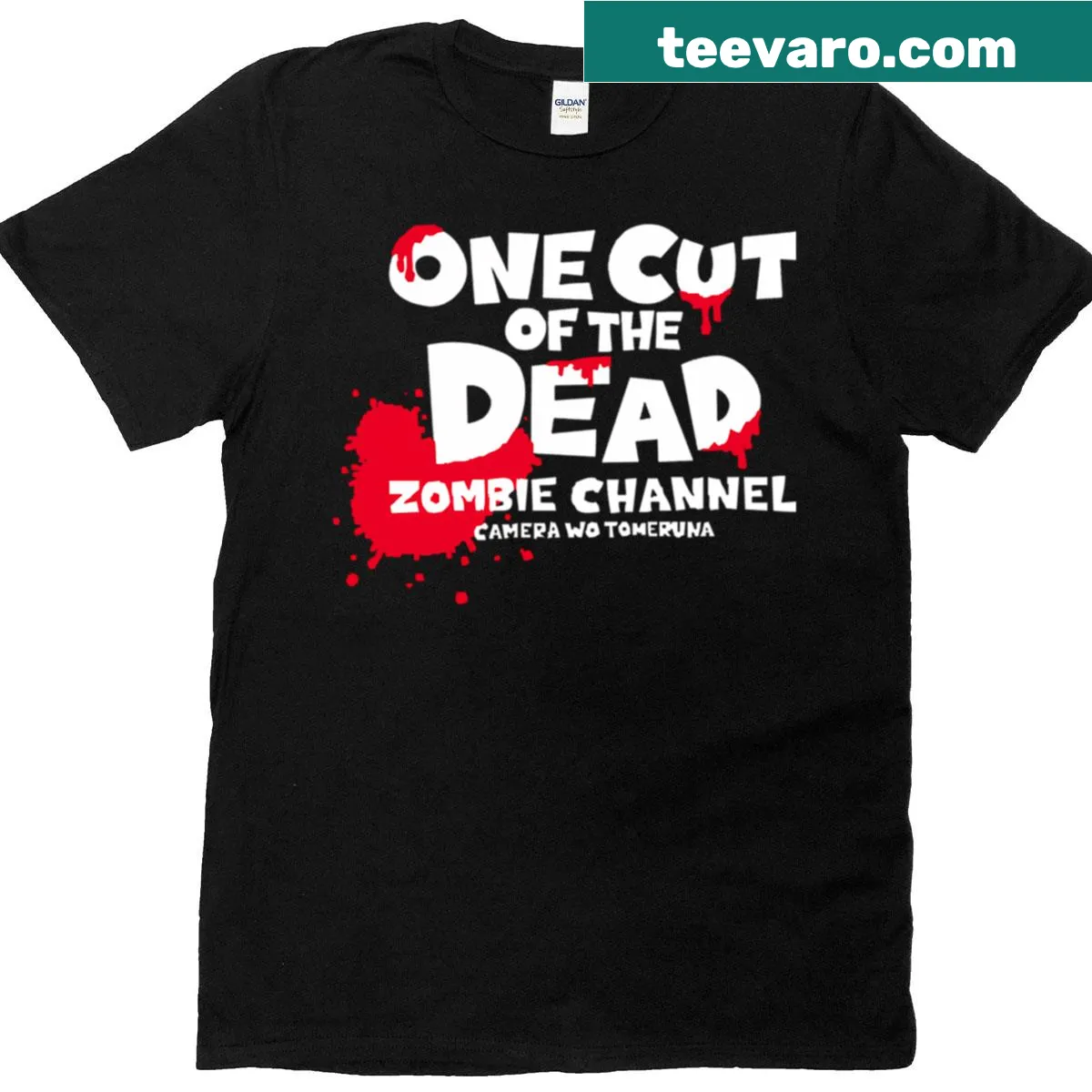 Edgy T-shirt inspired by the horror film One Cut Of The Dead — on a men's t-shirt