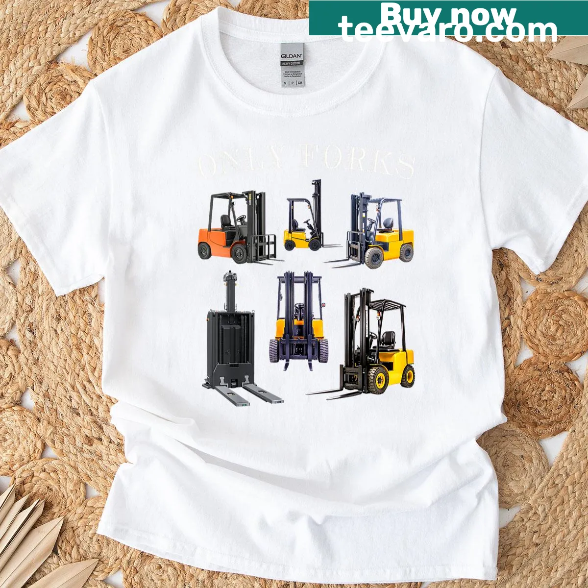 Funny saying t-shirt for forklift drivers with text about being certified. — on a men's t-shirt