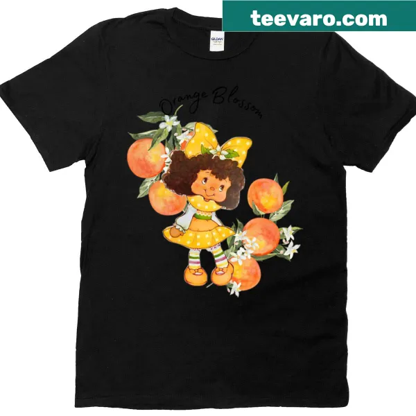 Illustrated T-shirt featuring orange blossoms design