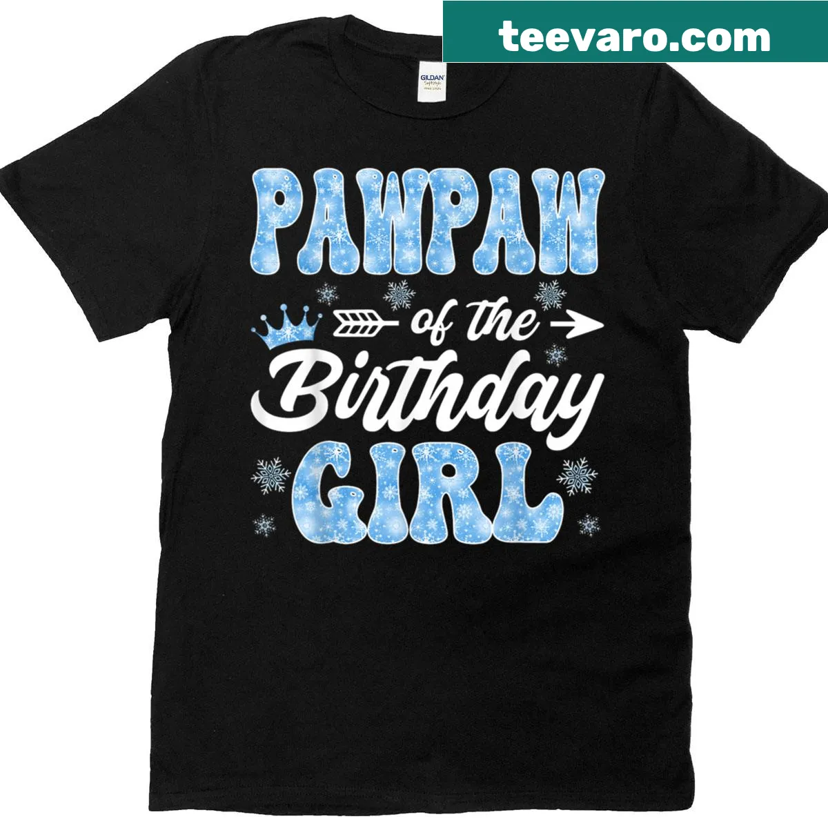 T-shirt for grandpas with 'Pawpaw Of The Birthday Girl' graphic — on a men's t-shirt