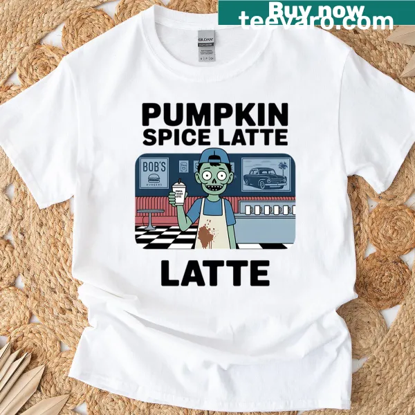 Playful pumpkin spice graphic for oversized T-shirt
