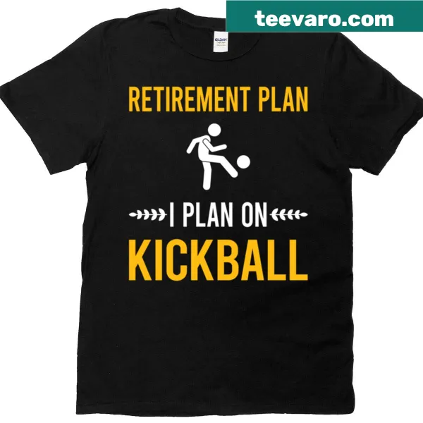 Kickball retirement t-shirt with humorous graphic design