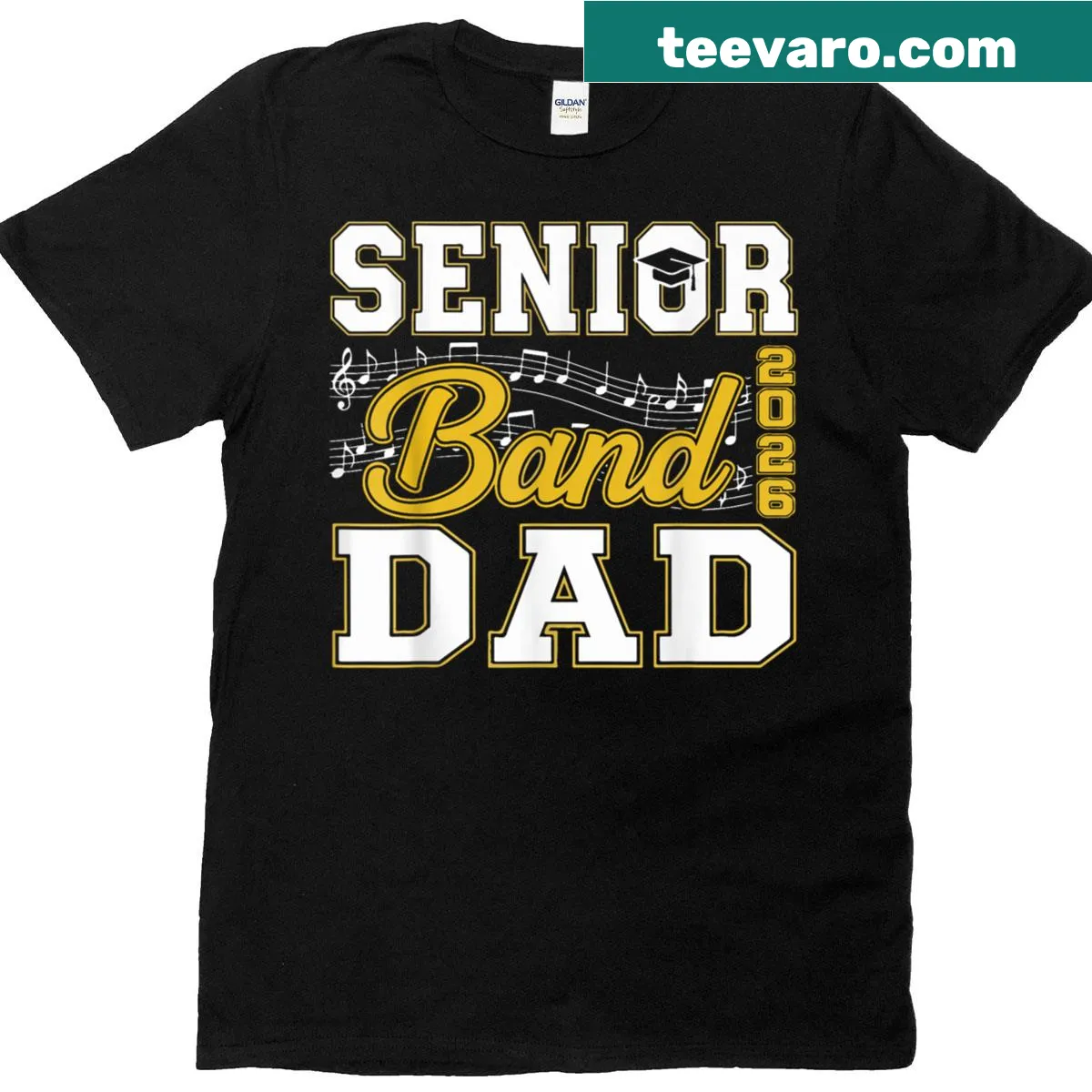Band Dad tee celebrating the Class of 2026 Marching Band with bold text — on a men's t-shirt