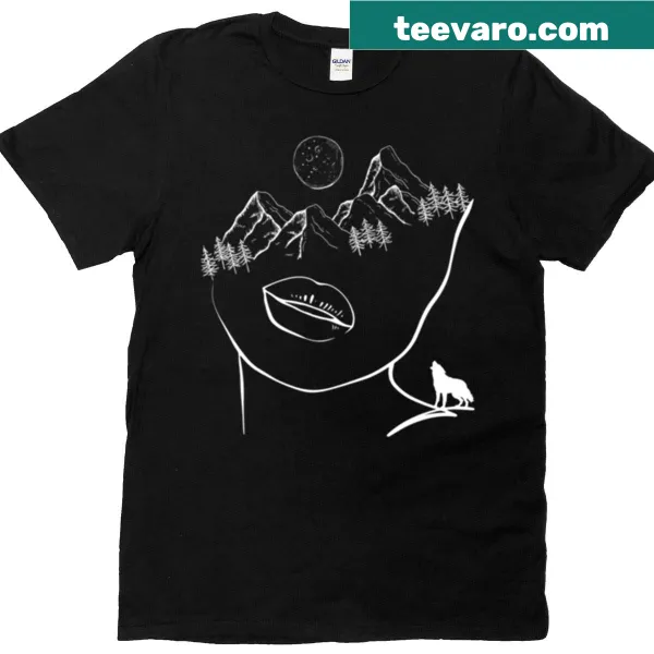 T-shirt featuring a strong 'She Wolf' themed illustration