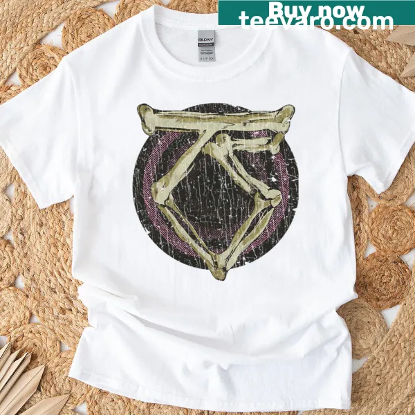 Bone symbol graphic with humorous text on a t-shirt