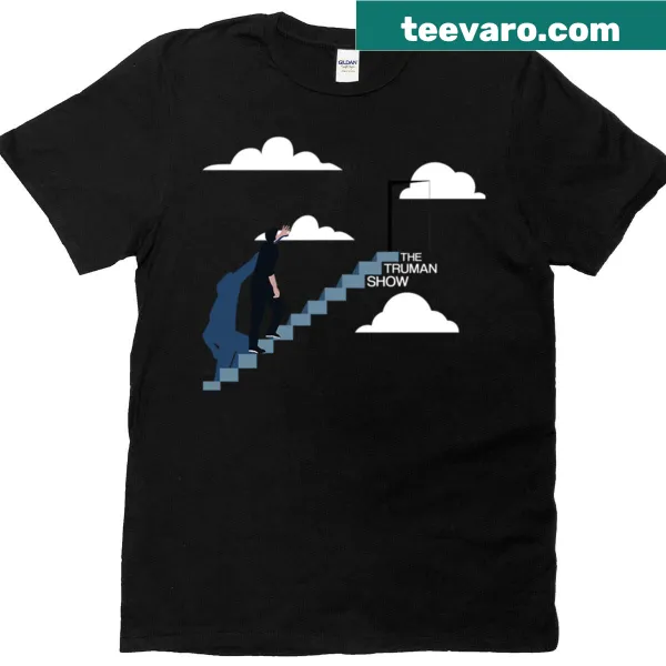 Typography design referencing the Truman Show on a T-shirt about liberty
