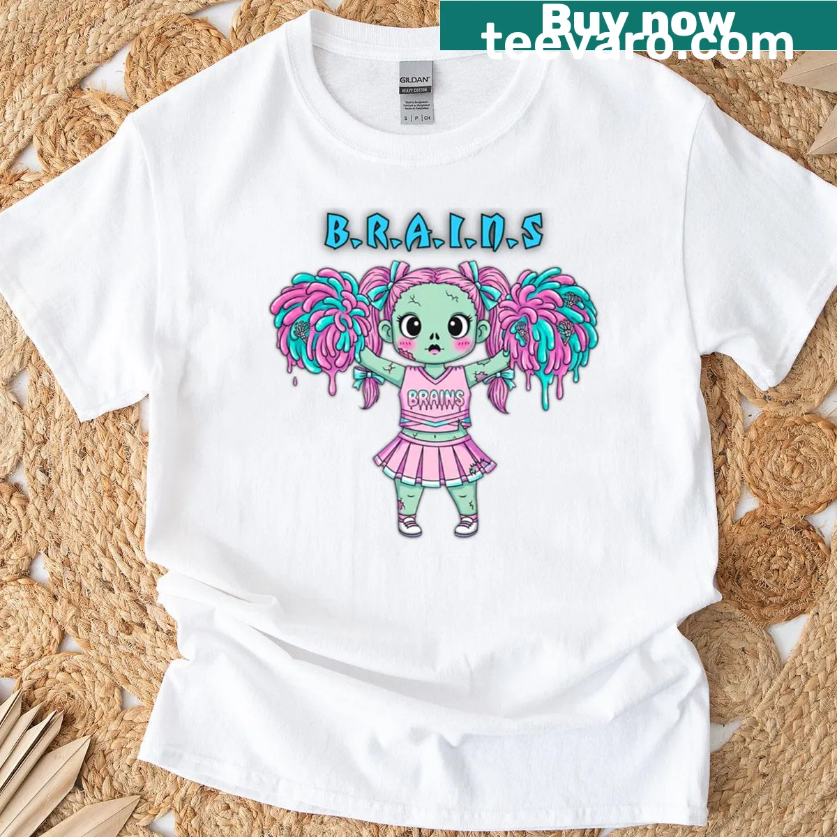Creepy cute zombie fairy design shirt with edgy style — on a men's t-shirt