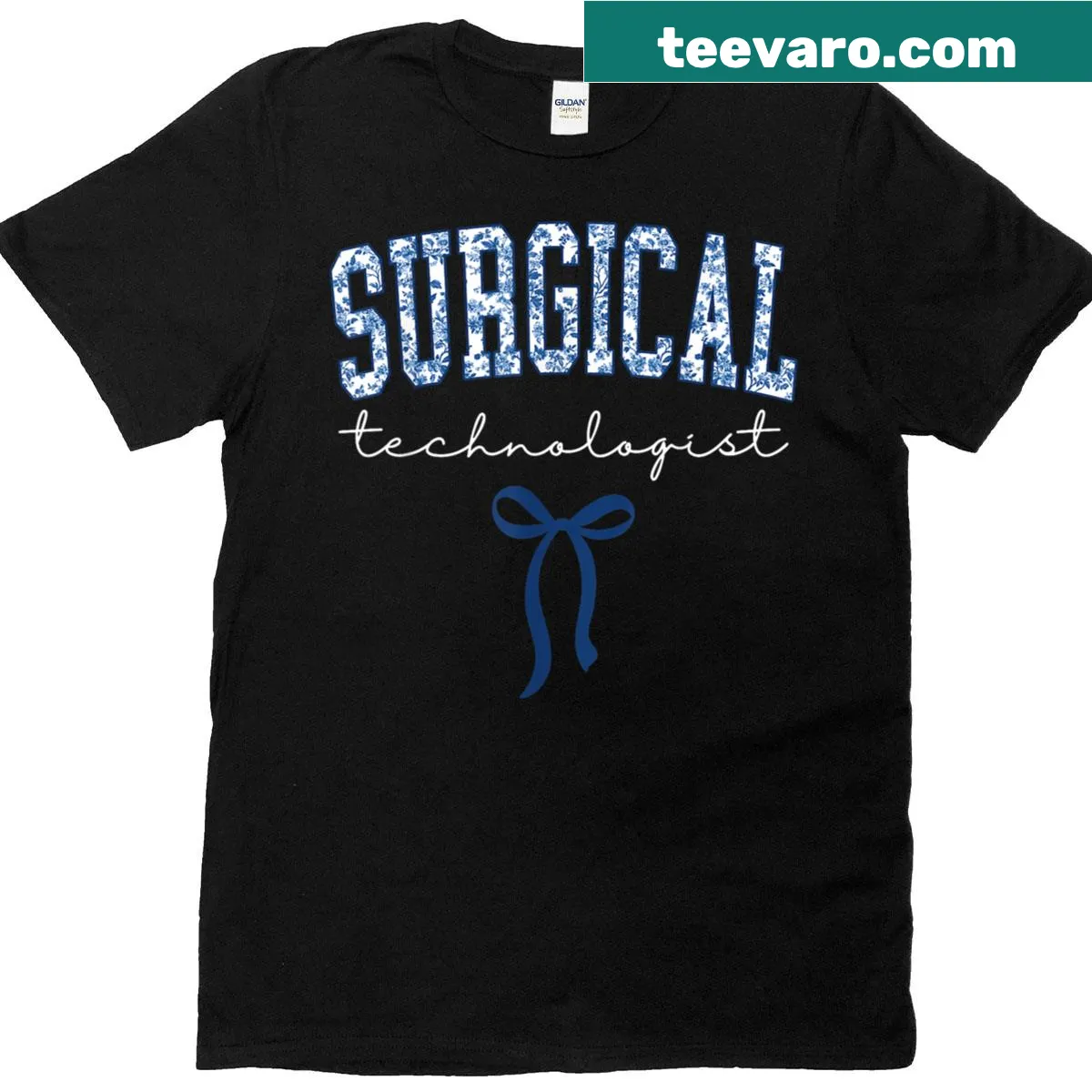 T-shirt emphasizing the role of surgical technologists in the operating room — on a men's t-shirt