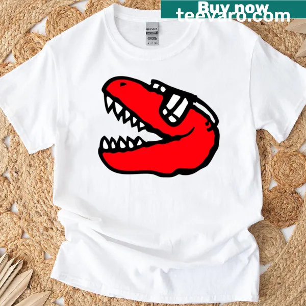 Funny T-rex T-shirt with sunglasses graphic