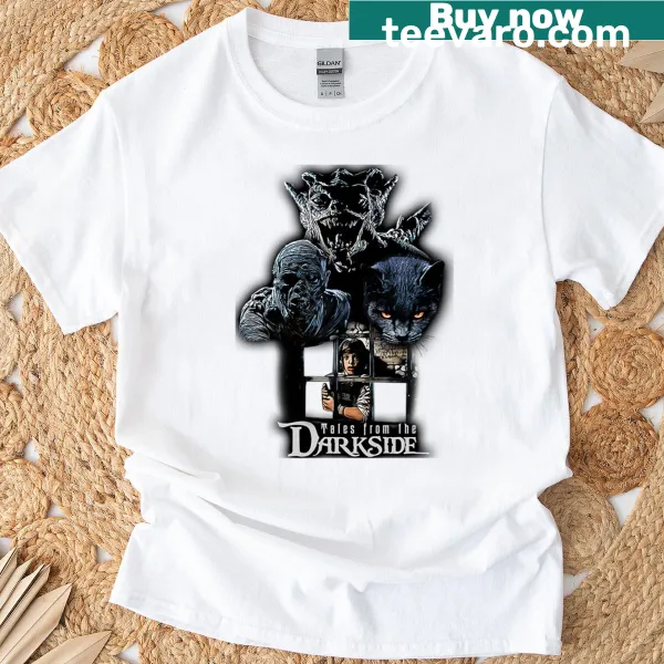 T-shirt featuring eerie graphic inspired by horror tales