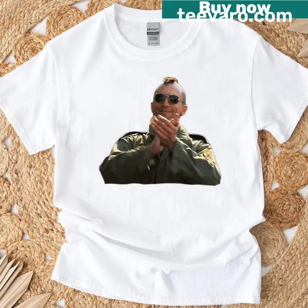 Taxi driver's applause graphic T-shirt with bold typography