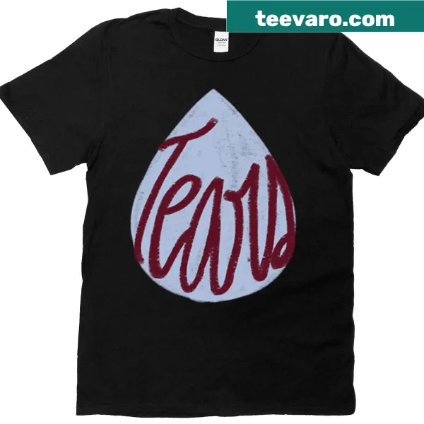 Silhouette Halloween T-shirt featuring a haunting tears design