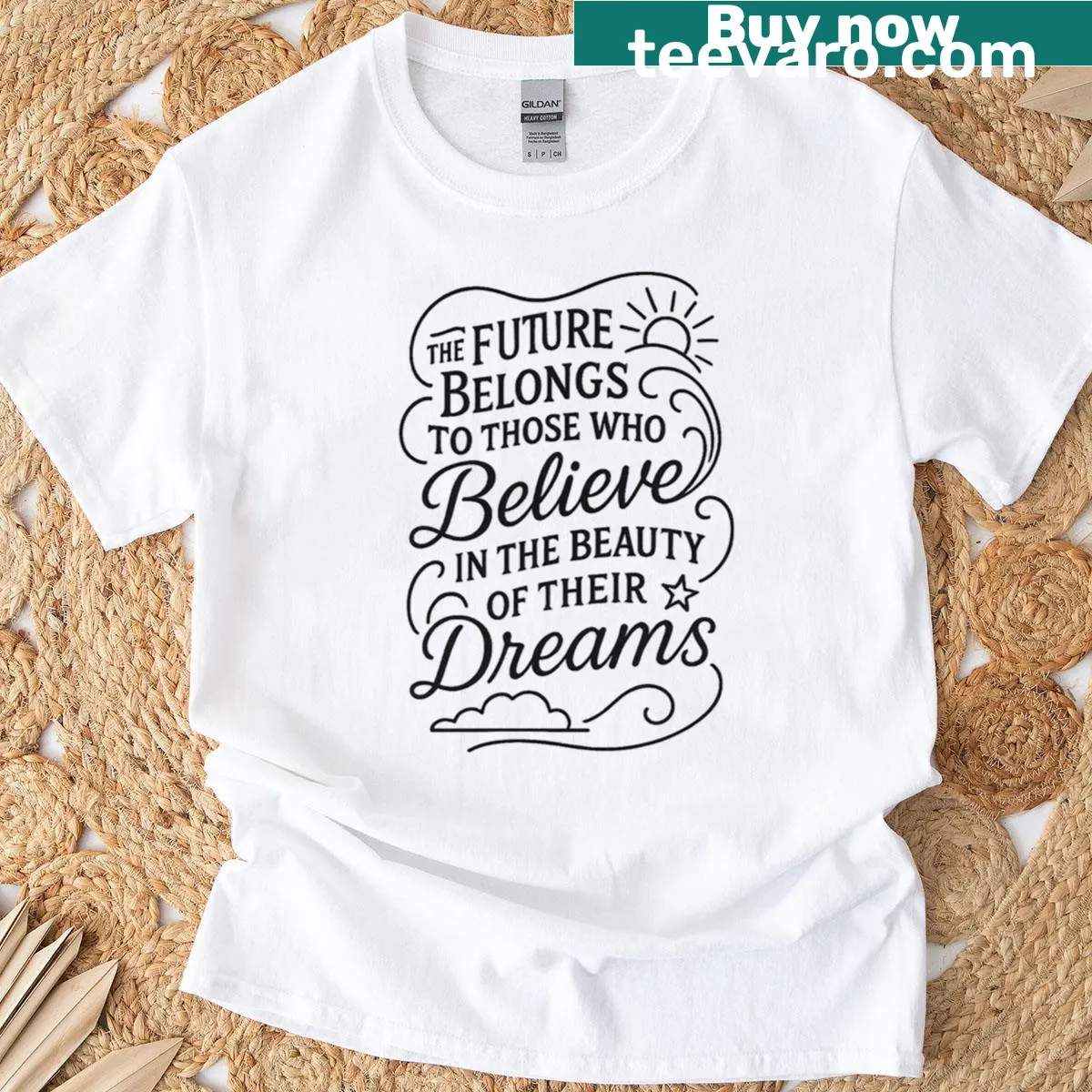 Inspirational T-shirt with the phrase about dreams and future. — on a men's t-shirt