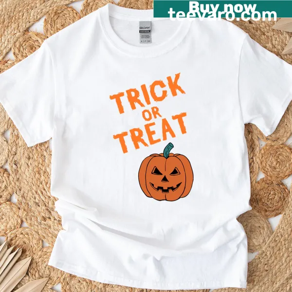 Cute pumpkin illustration for Halloween on a T-shirt