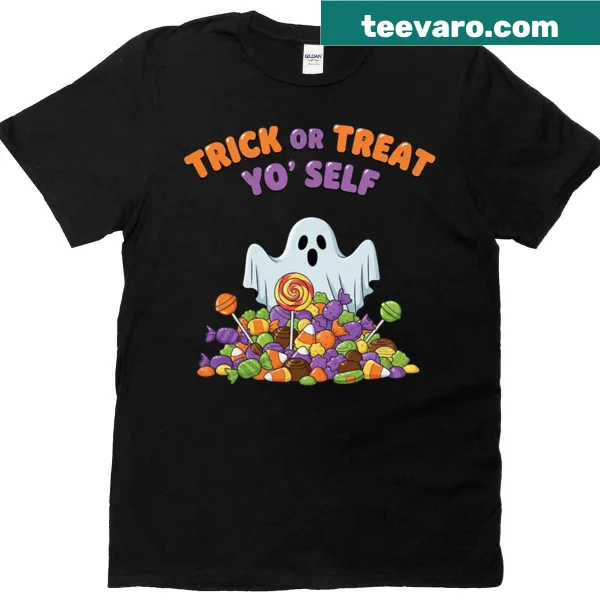 Playful Halloween shirt with the phrase Trick Or Treat Yo Self