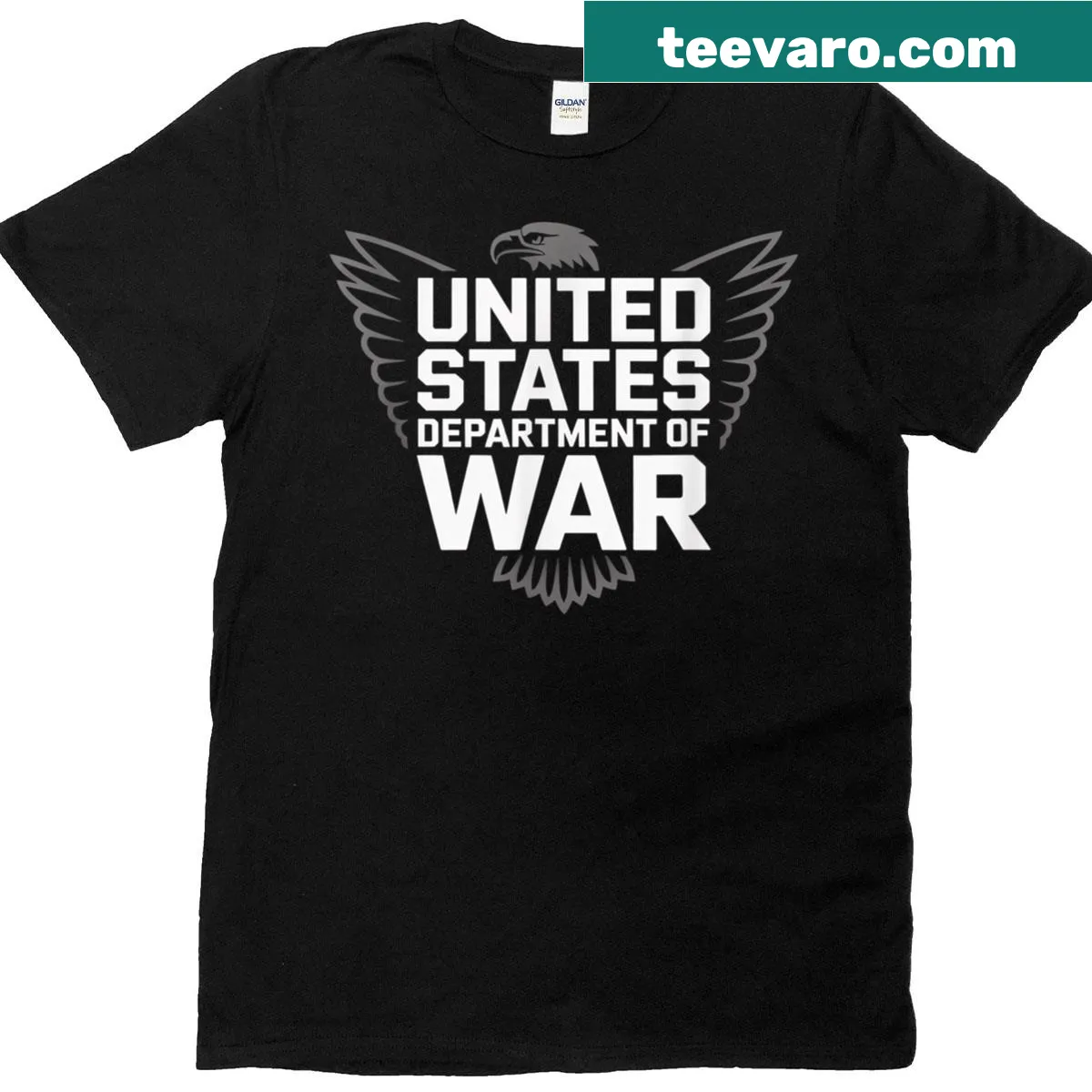 T-shirt with bold text advocating for renaming the Department of War — on a men's t-shirt