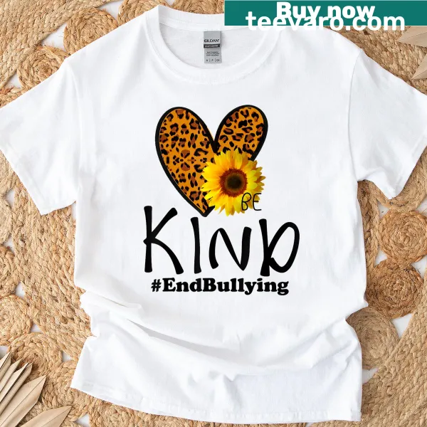 Heart design promoting kindness and anti-bullying on a shirt