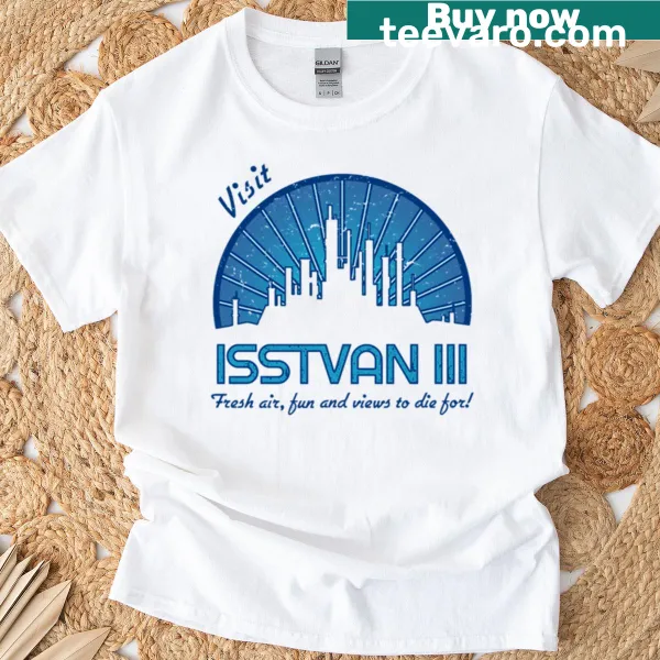 Visit Dark Blue t-shirt with travel-inspired text