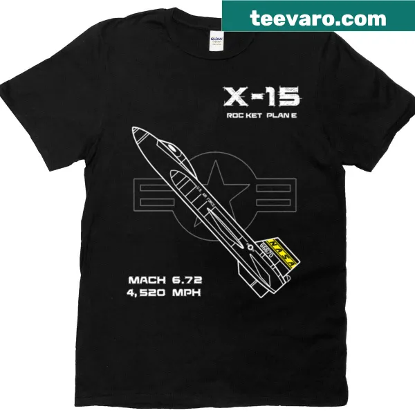 Illustrative graphic of the X-15 rocket plane on a T-shirt