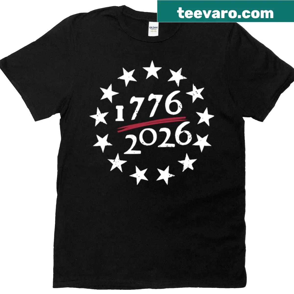 T-shirt celebrating the 250th Anniversary of America 1776-2026 — on a men's t-shirt