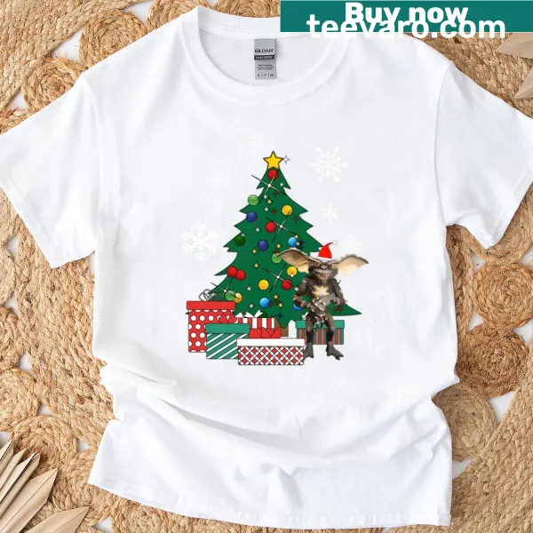 Vintage Christmas T-shirt with a humorous horror movie theme