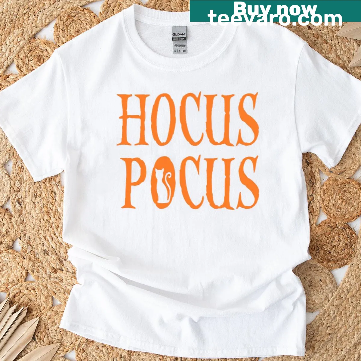 Vintage T-shirt featuring playful witch design with retro Halloween theme — on a men's t-shirt