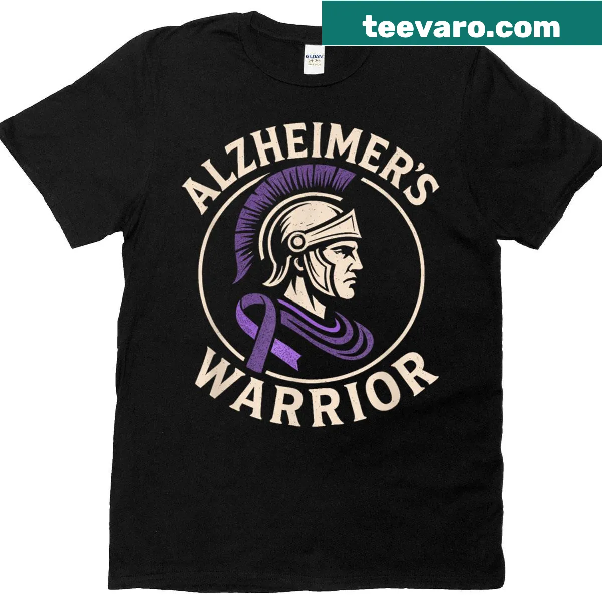 Illustrative graphic supporting Alzheimer’s awareness on T-shirt — on a men's t-shirt