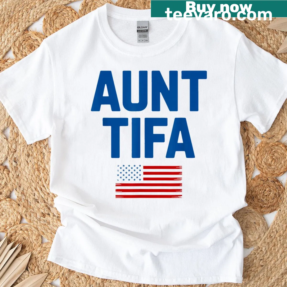 Retro-style T-shirt celebrating Aunts with a fun design — on a men's t-shirt
