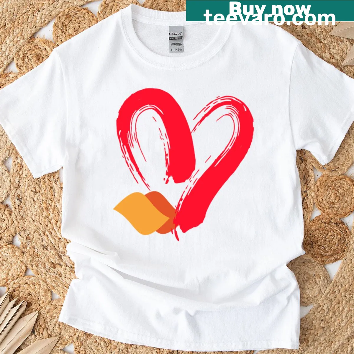 Typography design saying Big Love For You on a t-shirt — on a men's t-shirt
