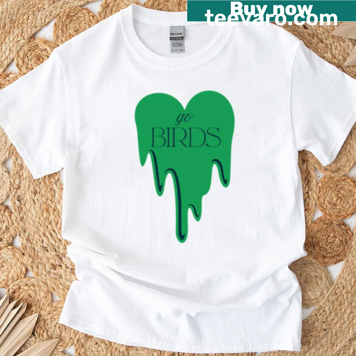 Bold typography T-shirt supporting the Birds — on a men's t-shirt