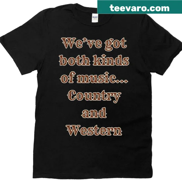 Quote about music from the Blues Brothers on a t-shirt