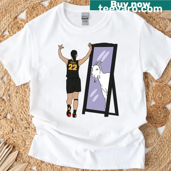 Caitlin Clark G.O.A.T. t-shirt with bold typography