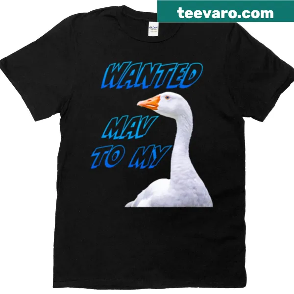 Funny T-shirt with whimsical text about a white goose