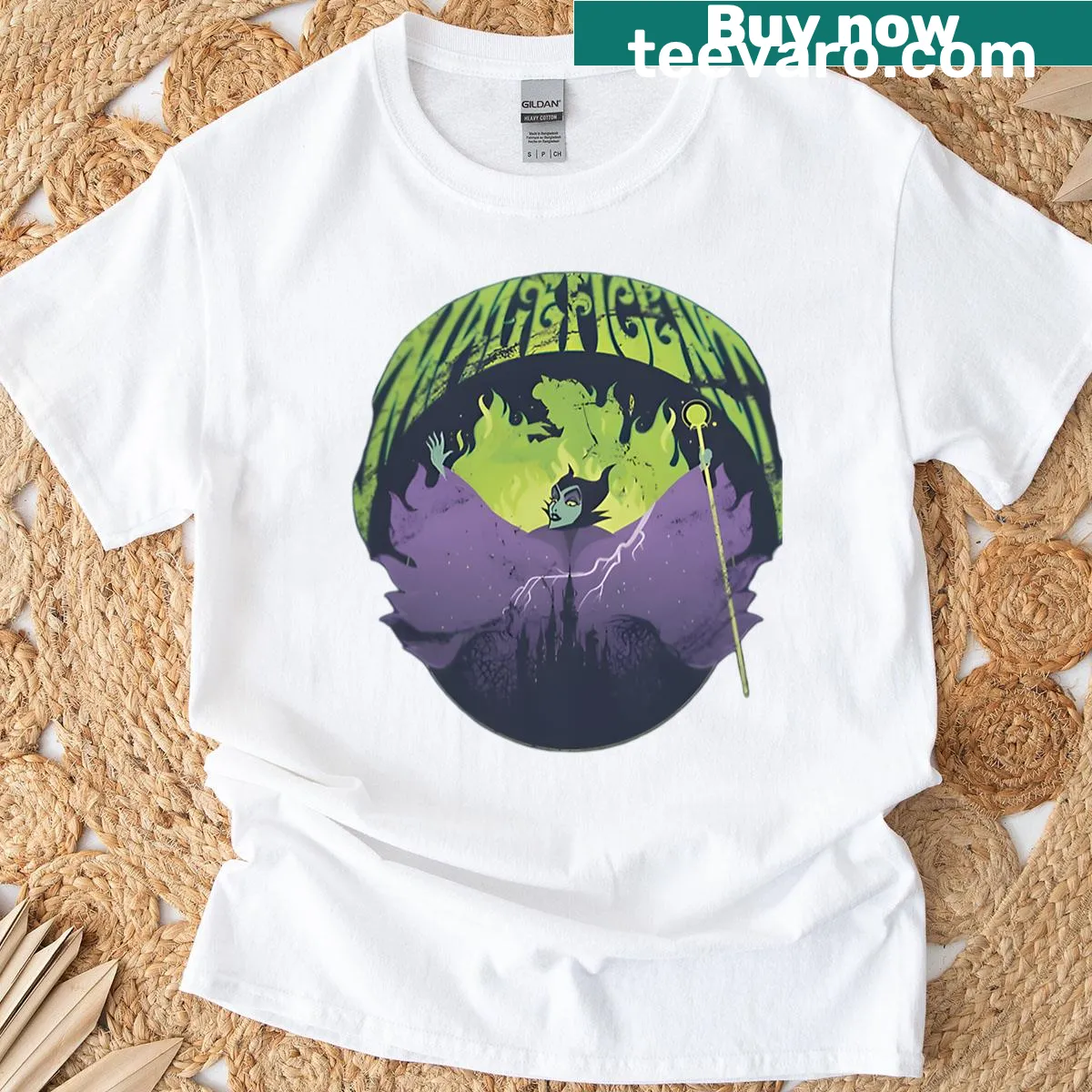 Cartoon Halloween villains featured on a fun t-shirt — on a men's t-shirt
